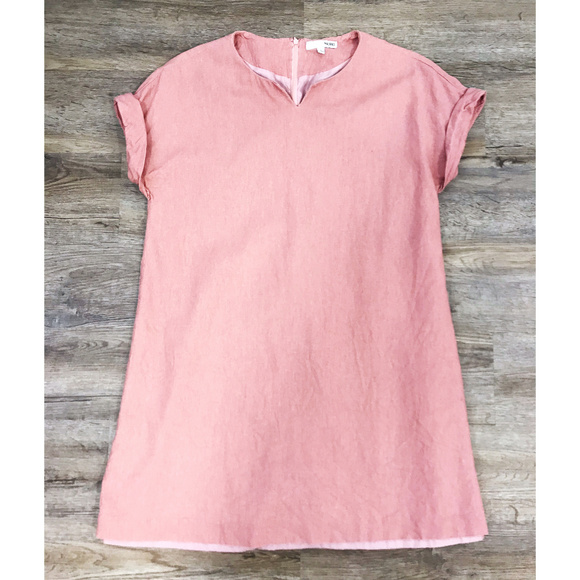 MIXXO Dresses & Skirts - [MIXXO] Pink Lined Flax / Linen Dress